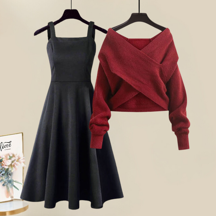 DANICA | Stilvolles Strickkleid-Set für Damen