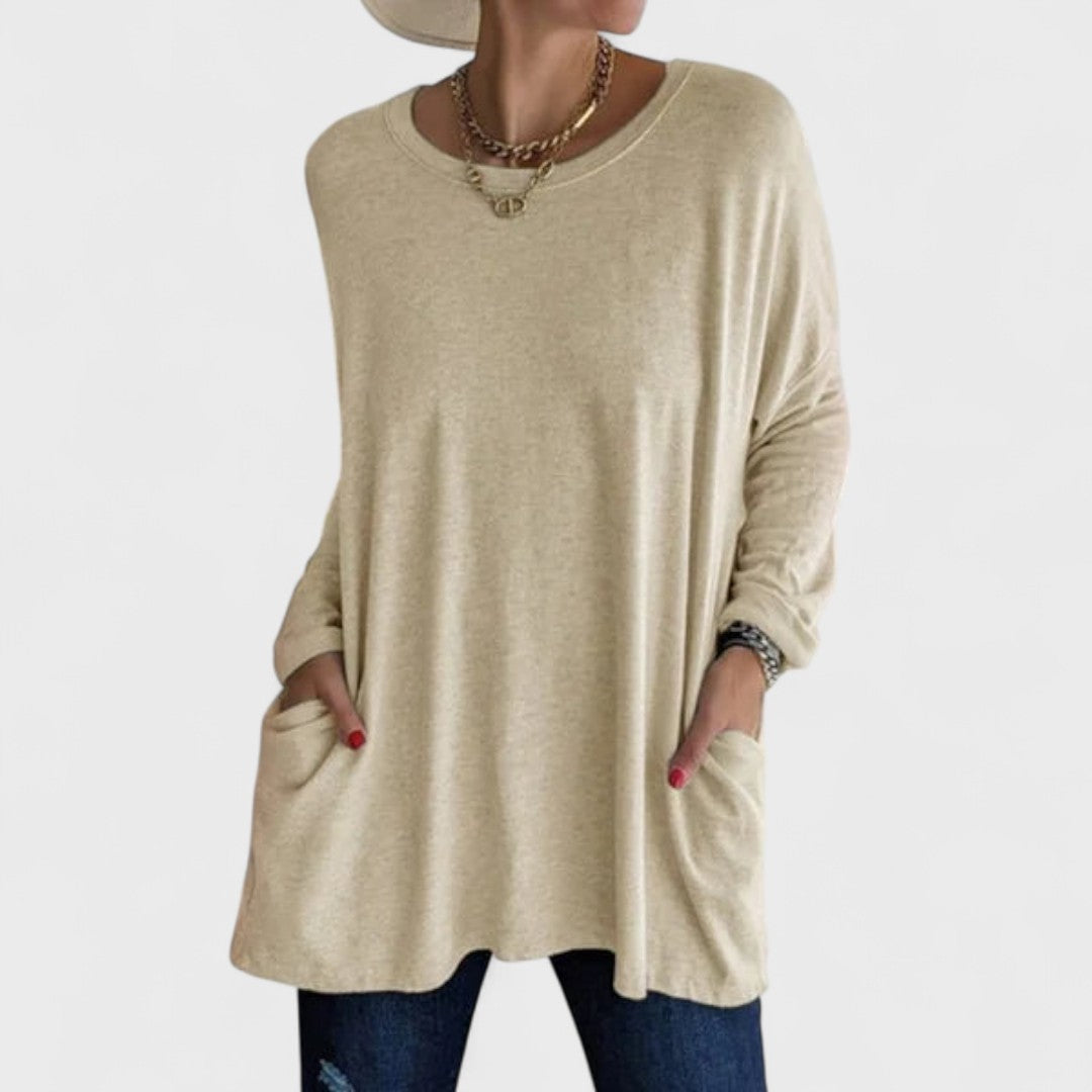 Moira | Lässiges Langarmshirt für Damen mit Rundhalsausschnitt und langen Ärmeln