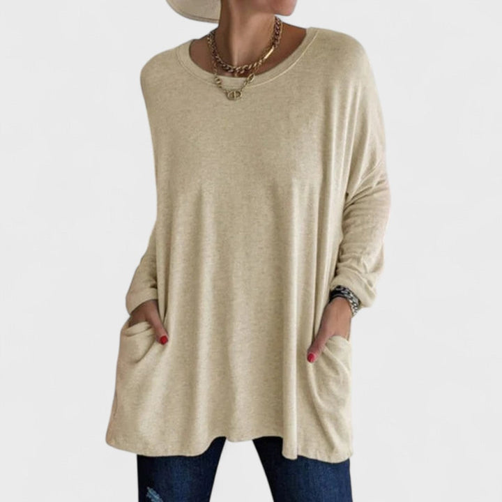 Moira | Lässiges Langarmshirt für Damen mit Rundhalsausschnitt und langen Ärmeln