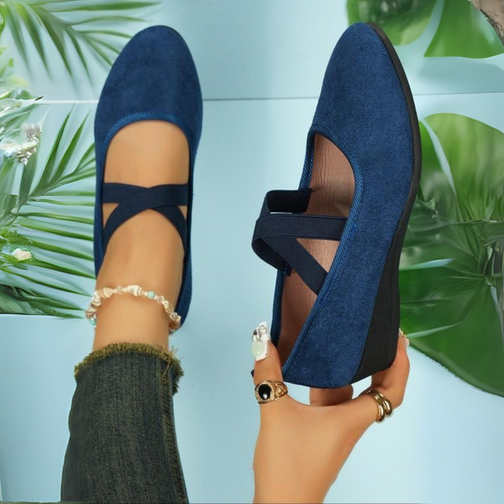 Geschlossene Wedge Ballettschuhe für Damen