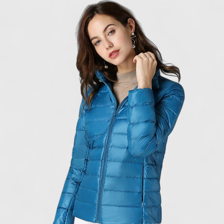 Melorynne Elegante Jacke für Damen mit Rundhalsausschnitt und langen Ärmeln