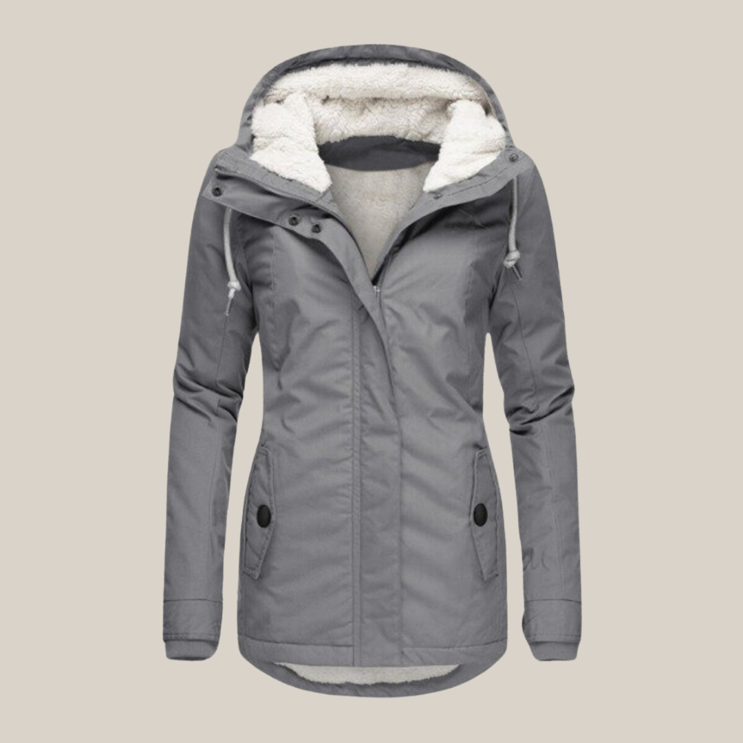 Jessica | Warm gefütterte Jacke für Damen mit Kapuze