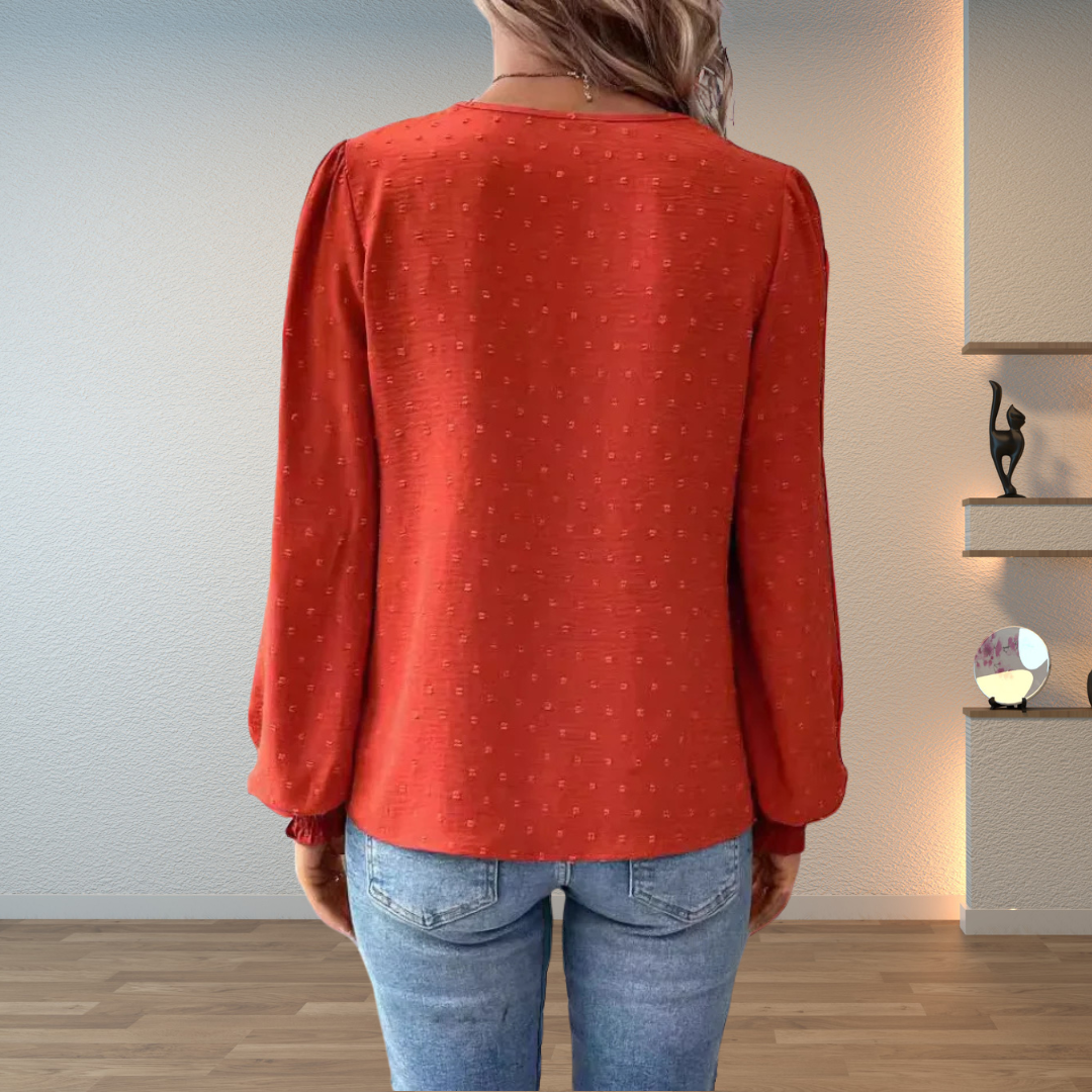 Colette | Leichte und Stilvolle Bluse mit langen Ärmeln