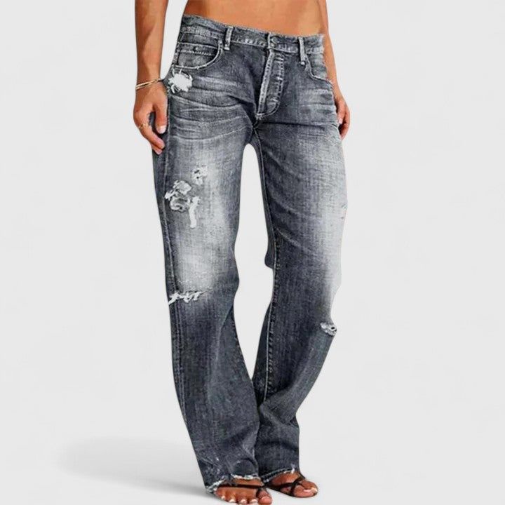 Lianette | Elegante Jeans für Damen mit weiter Passform und niedrigem Bund
