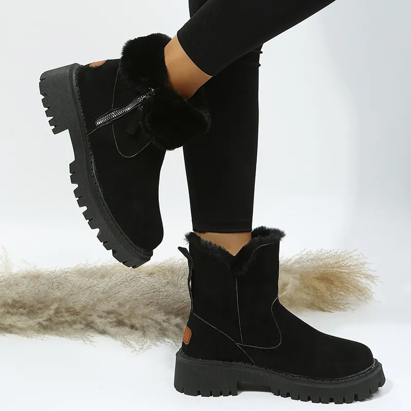 Nancy | Bequeme, Warme Winterstiefel für Damen mit flachem Absatz