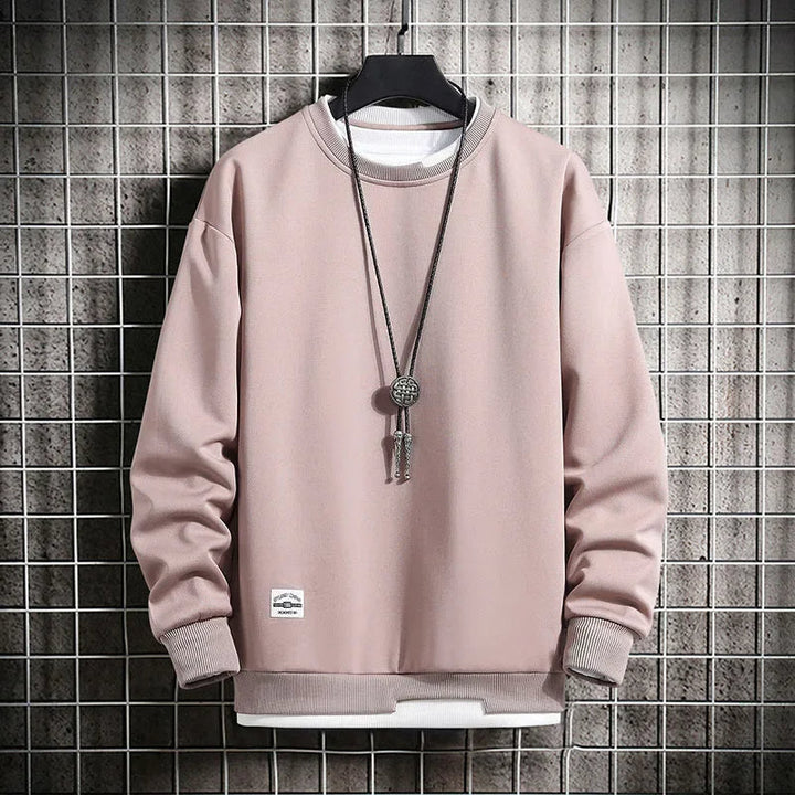 Pegassi | Zwei-Lagen-Pullover für Herren mit Rundhalsausschnitt und langen Ärmeln