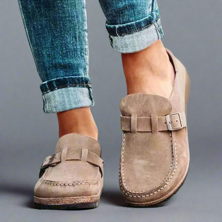 Adelwiga | Premium Orthopädische Sandalen für Damen mit flachem Absatz