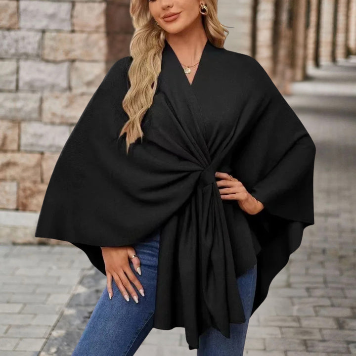 Lia | Schicker Poncho für Damen mit V-Ausschnitt