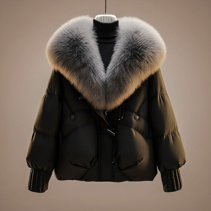 Elsie Eleganter Chic Mantel für Damen mit V-Ausschnitt und langen Ärmeln