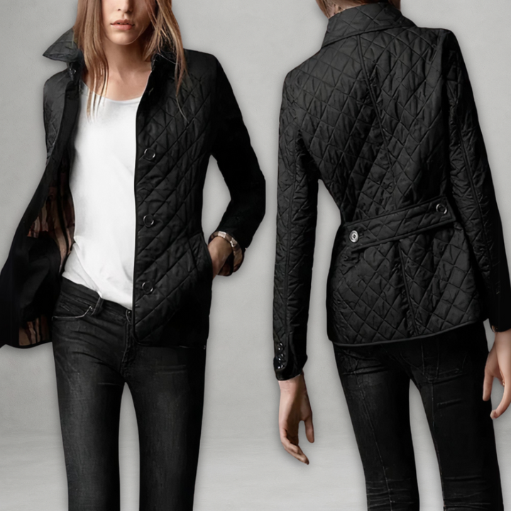 Evelyn | Gemütliche Herbstjacke für Damen mit Rundhalsausschnitt und langen Ärmeln