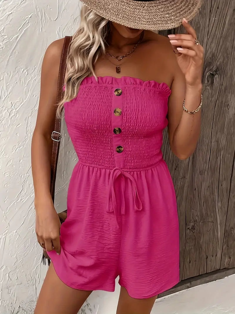 Tiana | Schicker Strapless Jumpsuit Shorts für Damen