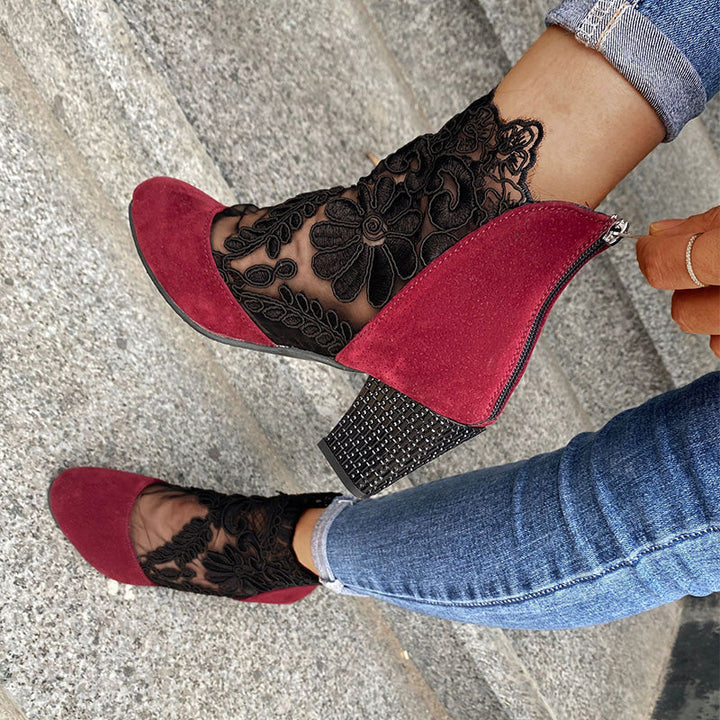 Jane | Elegante Sommer-pumps für Damen mit mittelhohem Absatz und Blumenmuster