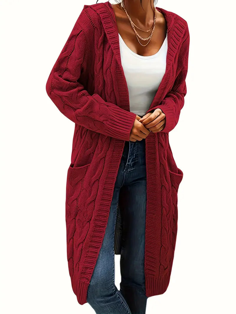 Navya | Damen Freizeit Cardigan mit V-Ausschnitt und langen Ärmeln