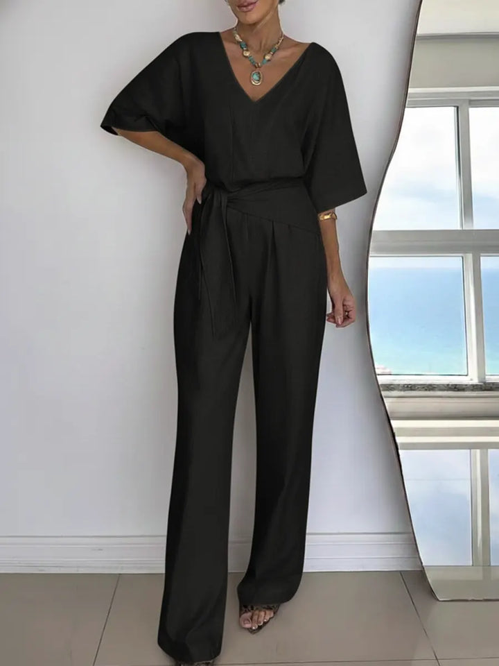 Modischer Damen-Jumpsuit mit langen Ärmeln