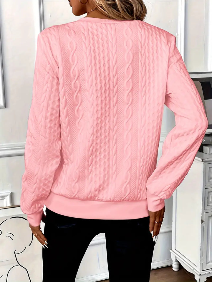Chloe | Lässiges Sweatshirt für Damen mit Langen Ärmeln und Reißverschluss