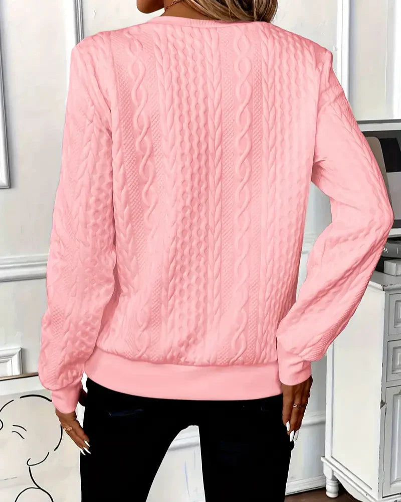 Grace | Stilvoller Pullover für Damen mit Rundhalsausschnitt und langen Ärmeln