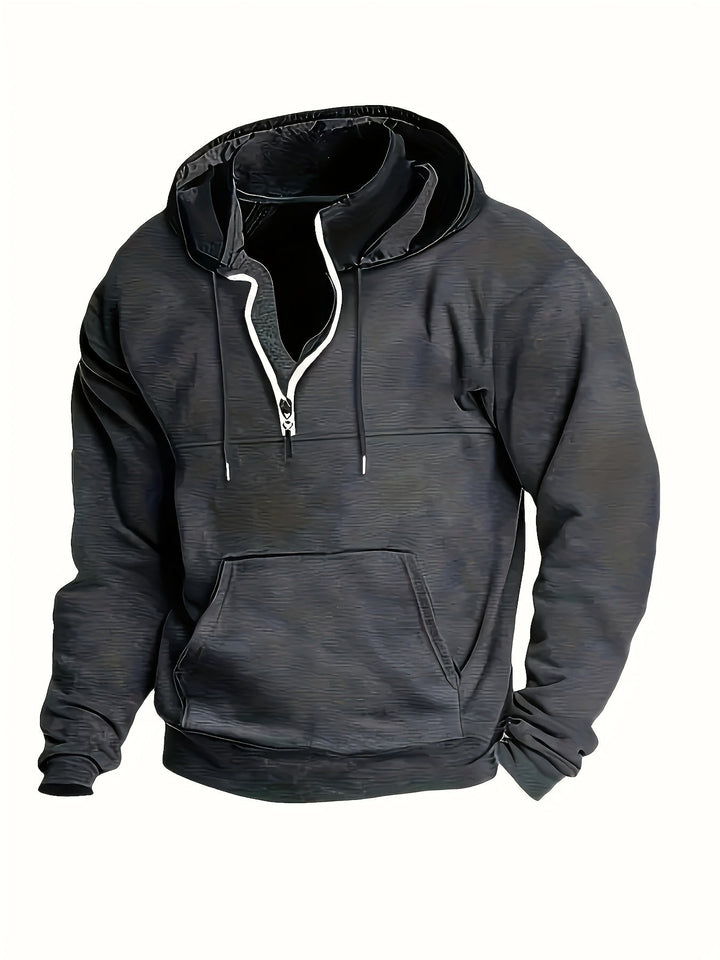 Tommie Herren Sweatshirt mit Reißverschluss, Kapuze und langen Ärmeln