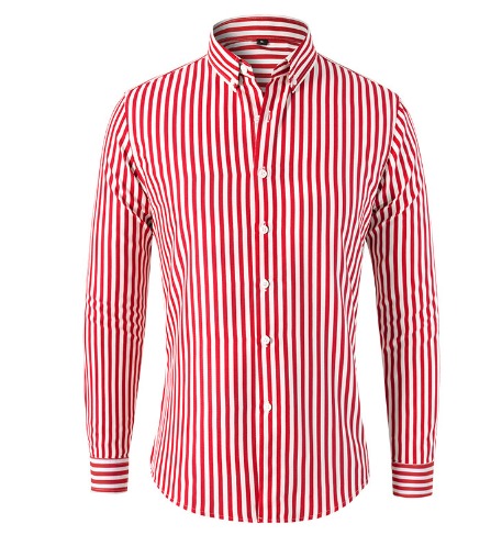 Riley | Elegantes gestreiftes Hemd für Herren mit Streifen und langen Ärmeln