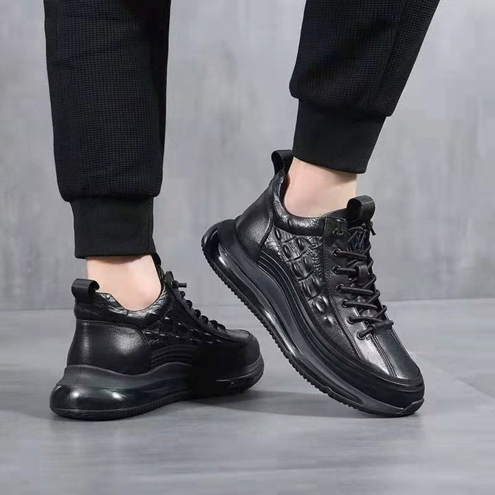 Herren Sneaker mit Krokodilmuster und Schnürung