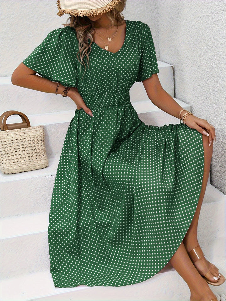 Livia | Damen Sommerkleid mit kurzen Ärmeln