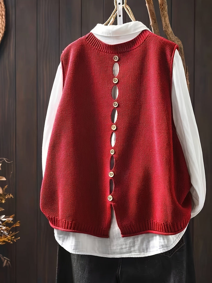 Der Rowan | Grace Cardigan für Damen mit Rundhalsausschnitt und langen Ärmeln