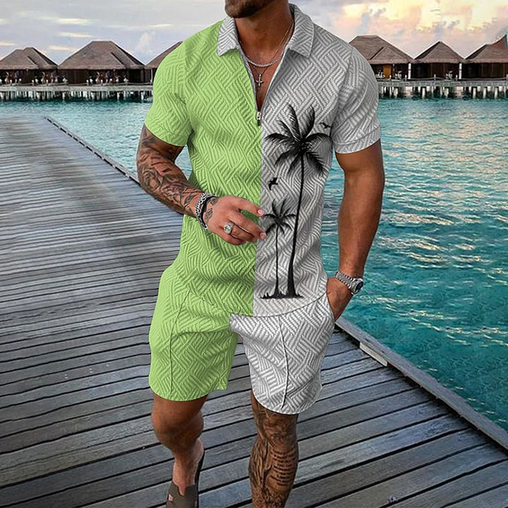 Nico | Kokospalmen Poloshirt- und Shorts-Set für Herren