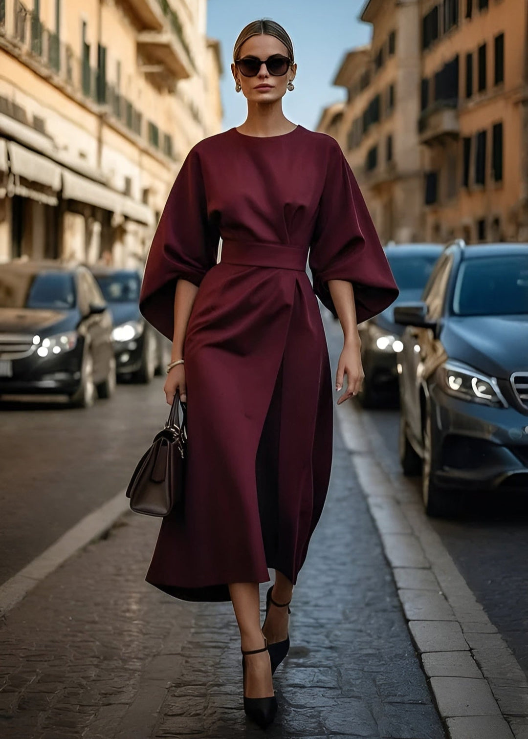 Victoria | Das Eleganteste Midikleid für Damen mit Ärmeln
