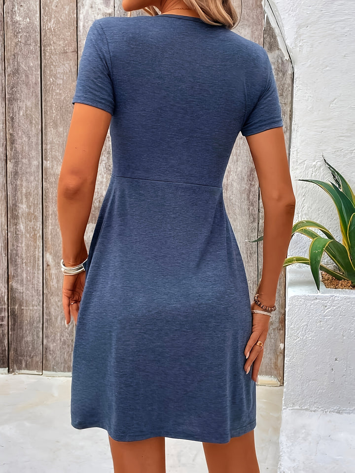 Feliz | Schickes Kleid für Damen mit gedrehtem V-Ausschnitt