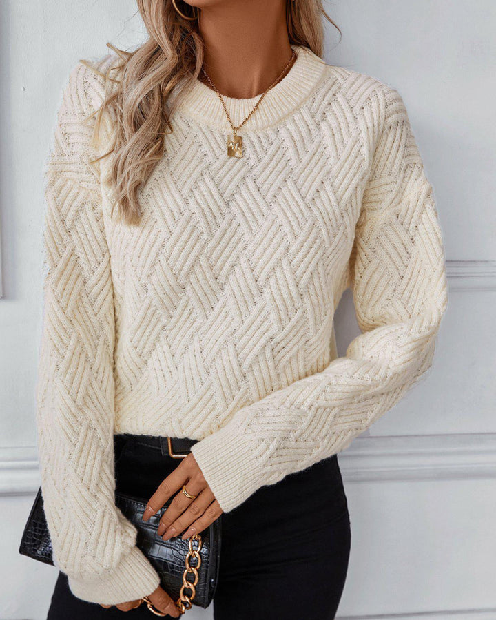 Denise | Der Luxus Strickpullover für Damen mit Rundhalsausschnitt