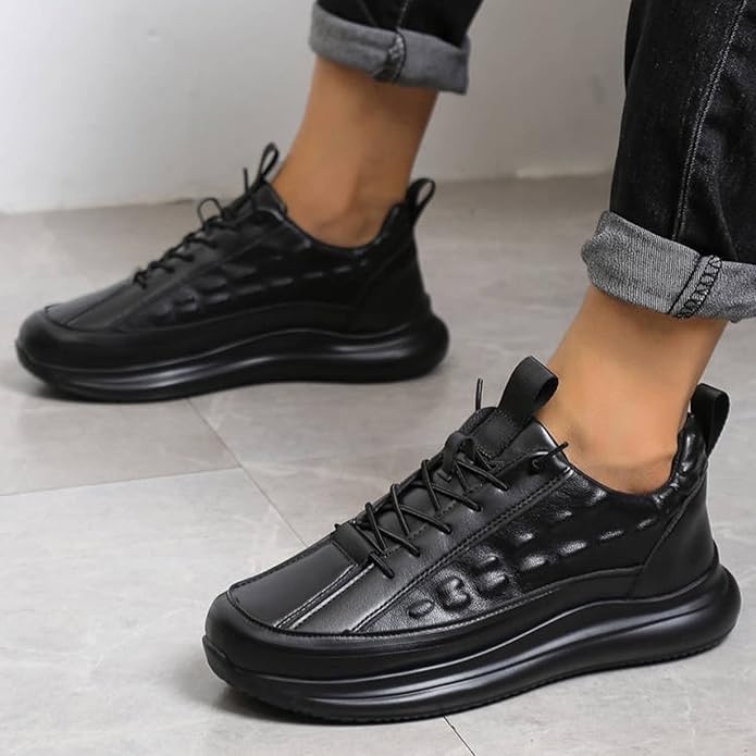 Herren Sneaker mit Krokodilmuster und Schnürung