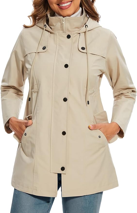 Francesca | Herbst Parkas für Damen mit Kapuze und langen Ärmeln