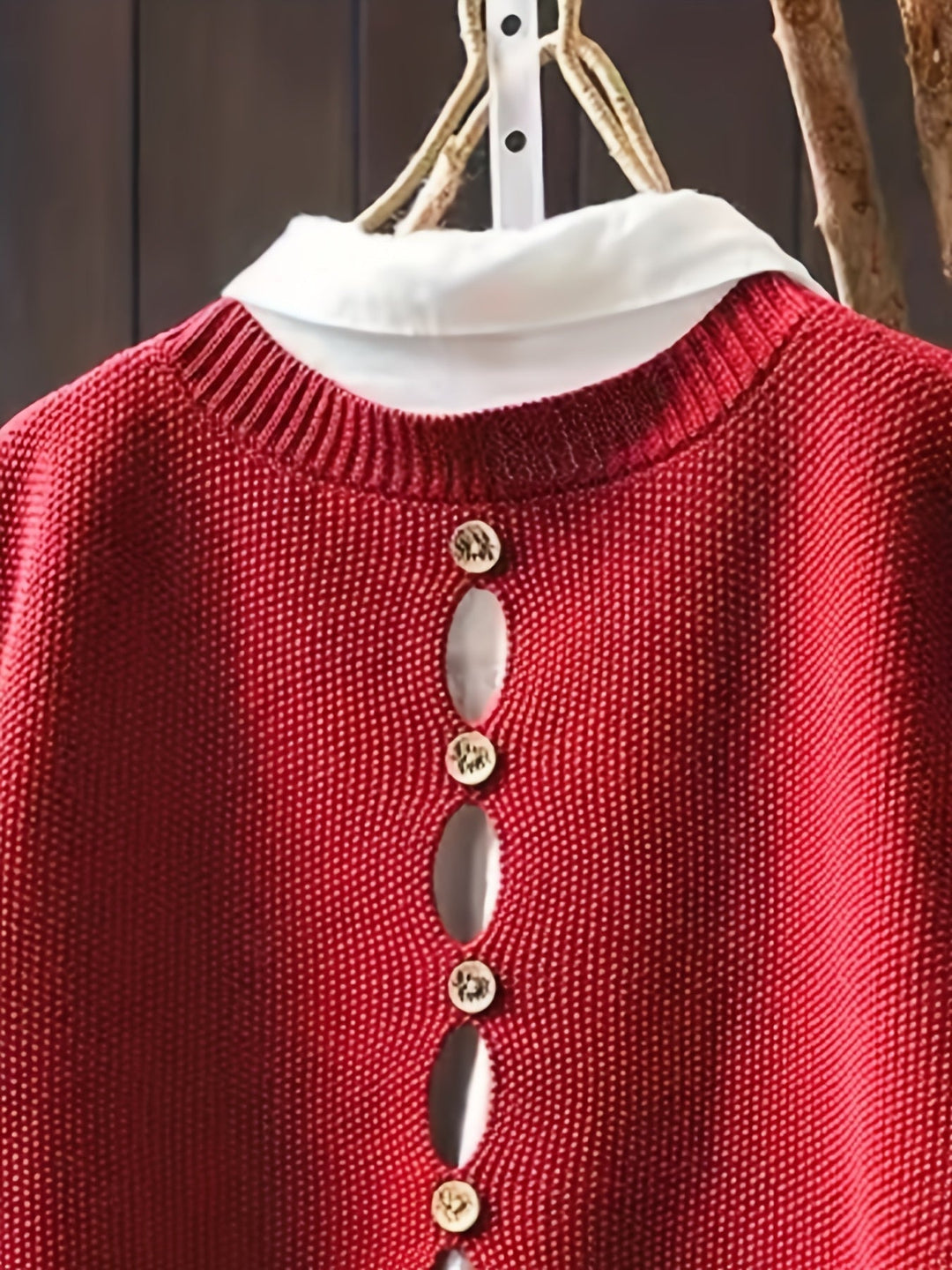 Der Rowan | Grace Cardigan für Damen mit Rundhalsausschnitt und langen Ärmeln