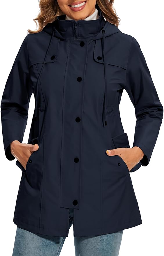 Francesca | Herbst Parkas für Damen mit Kapuze und langen Ärmeln
