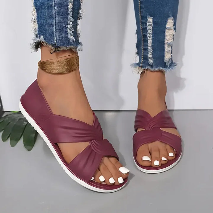 Luna | Bequeme Orthopädische Zehensandalen für Damen mit niedrigem Absatz