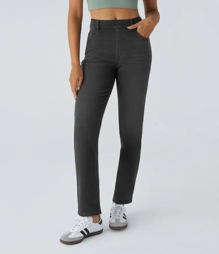 Kate | Elastische und Bequeme Hose für Damen mit weiter Passform und hohem Bund
