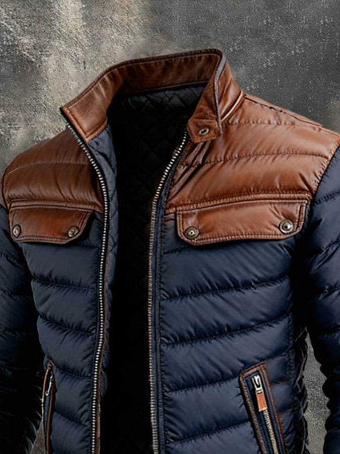 Nikola | Elegante Daunenjacke für Herren mit langen Ärmeln