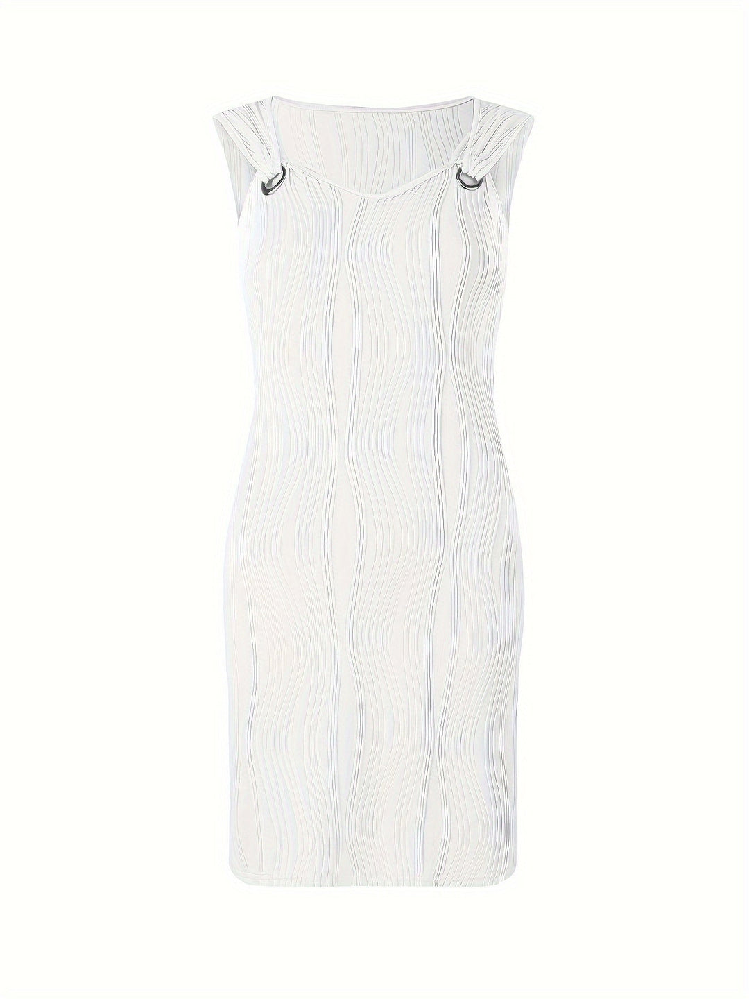 Macy | Elegantes Ärmelloses Minikleid für Damen mit Streifen und V-Ausschnitt