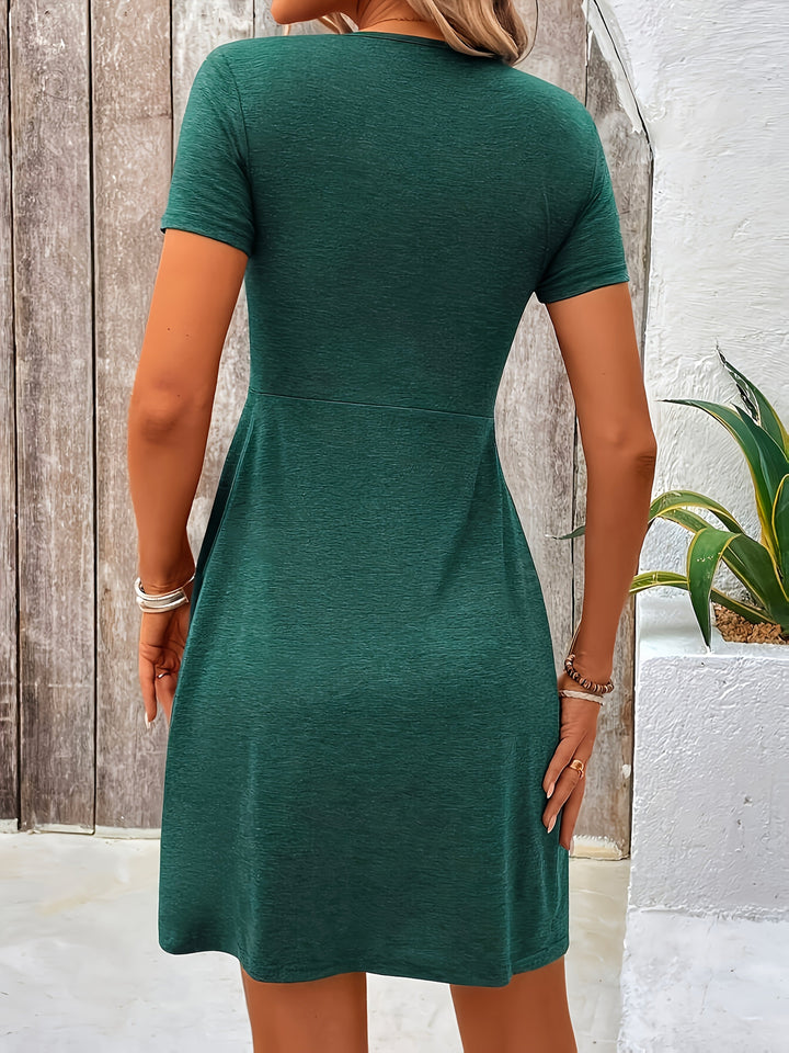 Feliz | Schickes Kleid für Damen mit gedrehtem V-Ausschnitt