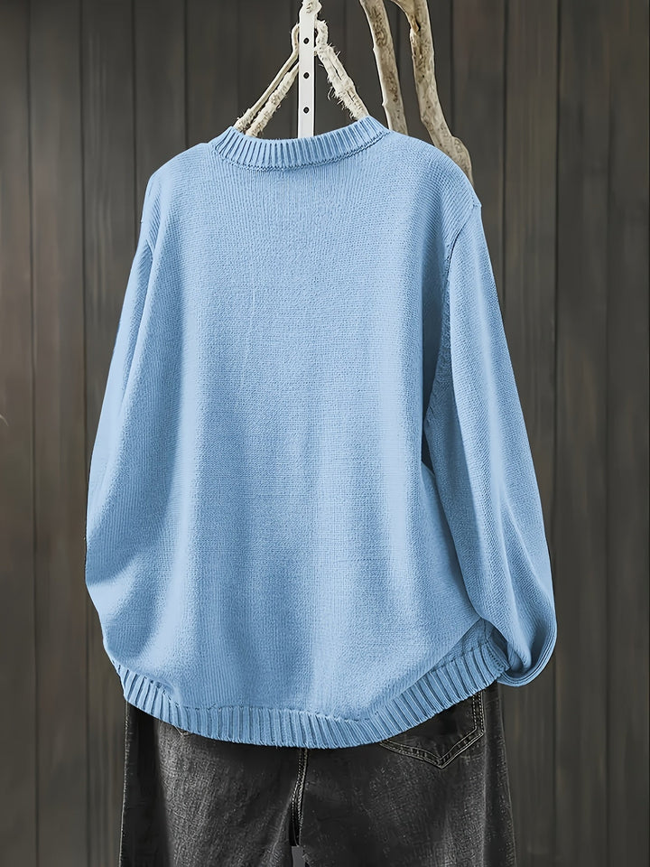 Ezra | Stilvoller Lässiger Cardigan für Damen mit Rundhalsausschnitt