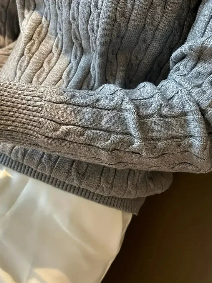 Brit und Boho | Kabelstrickpullover