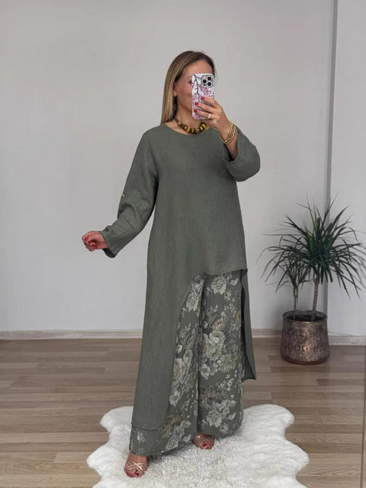 Regina | Elegantes Casual und Set für Damen mit Rundhalsausschnitt