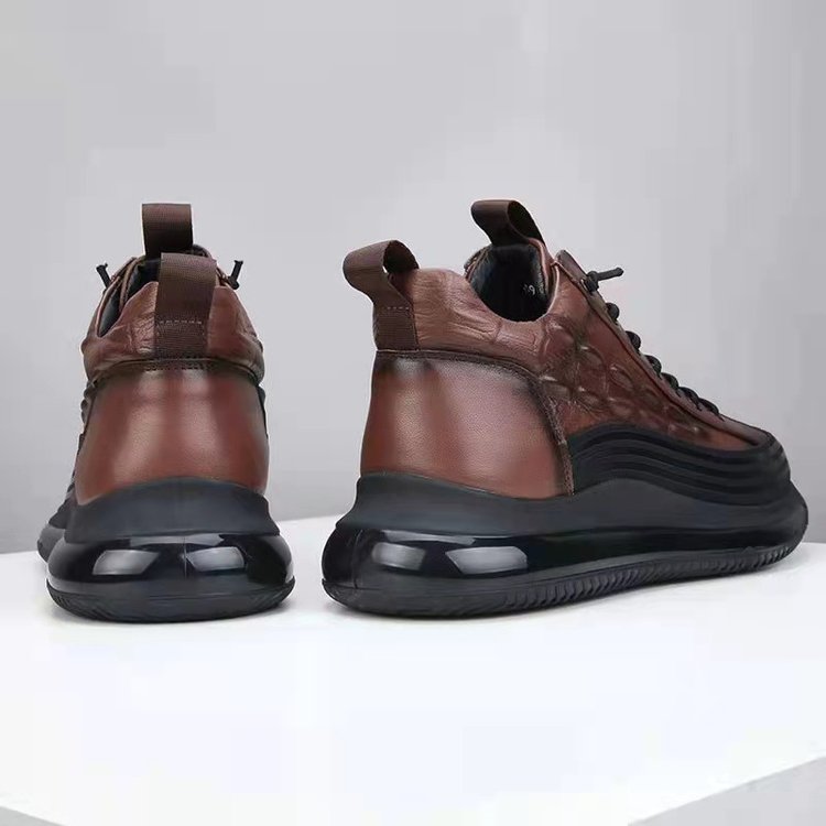 Herren Sneaker mit Krokodilmuster und Schnürung