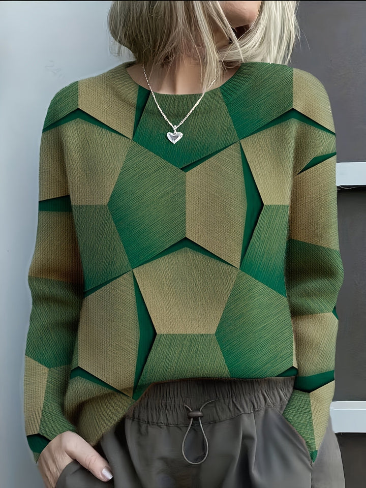 Sanae | Trendy Alltags-Pullover für Damen mit Rundhalsausschnitt und langen Ärmeln