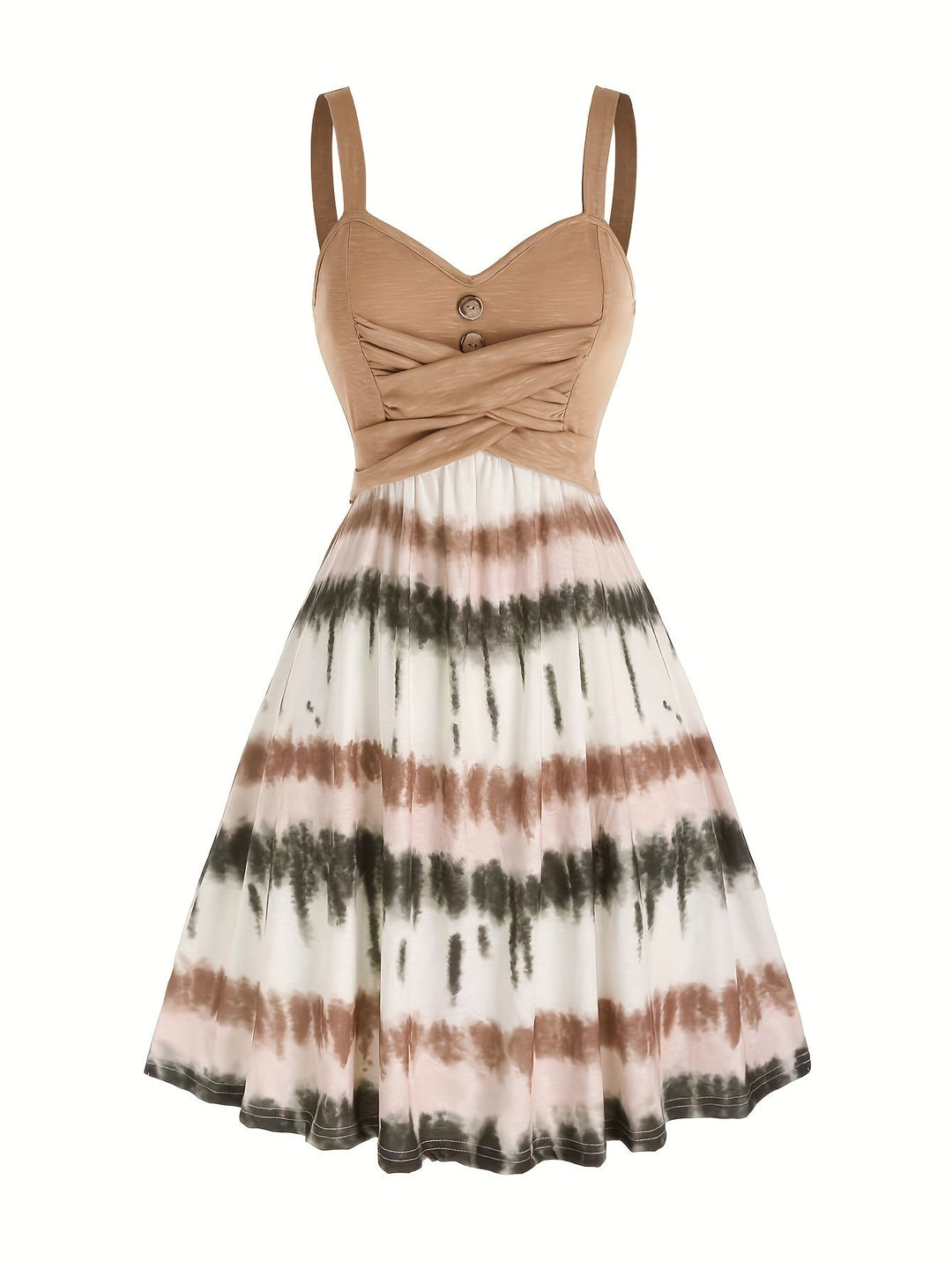 Gisele | Bequemes ärmelloses Sommerkleid für Damen mit Batikmuster