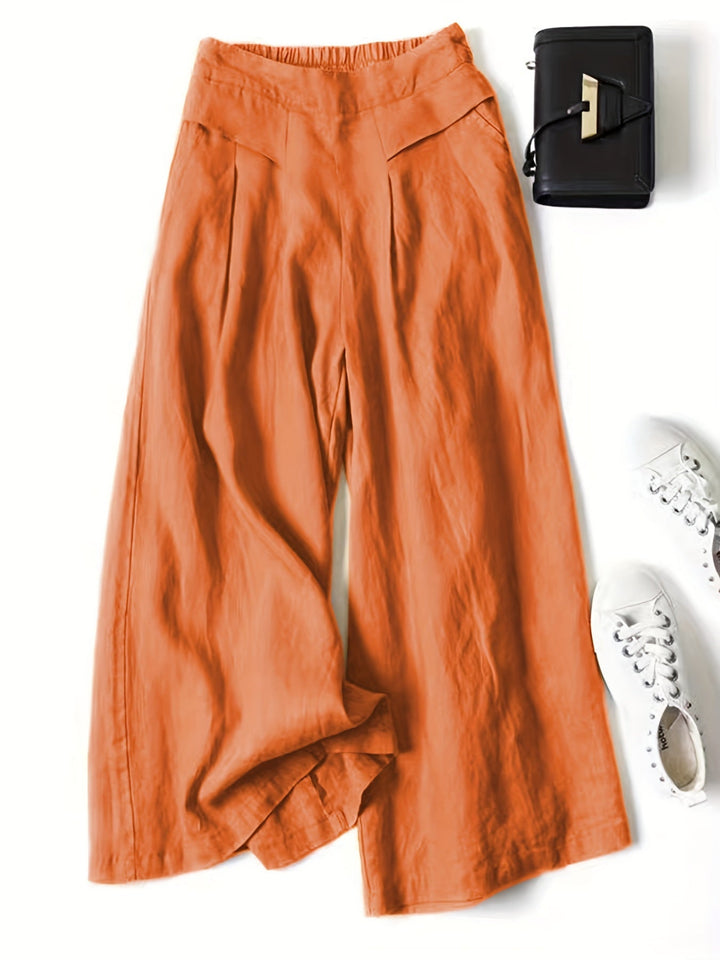 Bella | Bequeme Capri-Hosen für Damen mit weitem Bein und hohem Bund