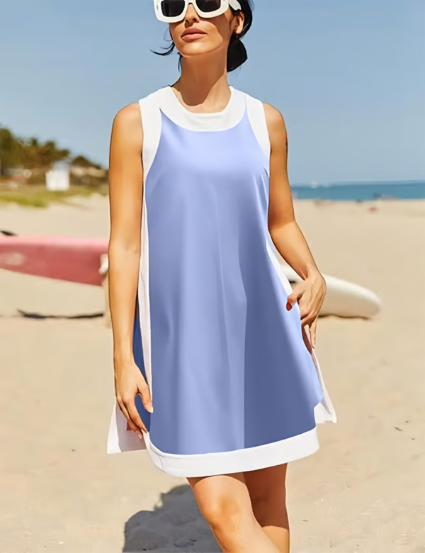 Nadia | Breeze Entspanntes Minikleid für Damen mit Leoparden-Print