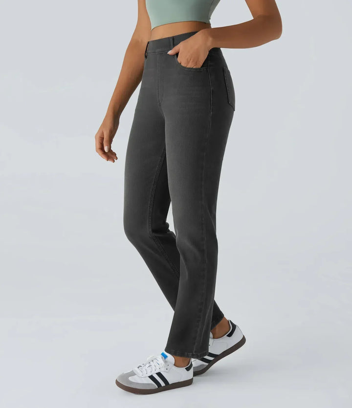 Kate | Elastische und Bequeme Hose für Damen mit weiter Passform und hohem Bund