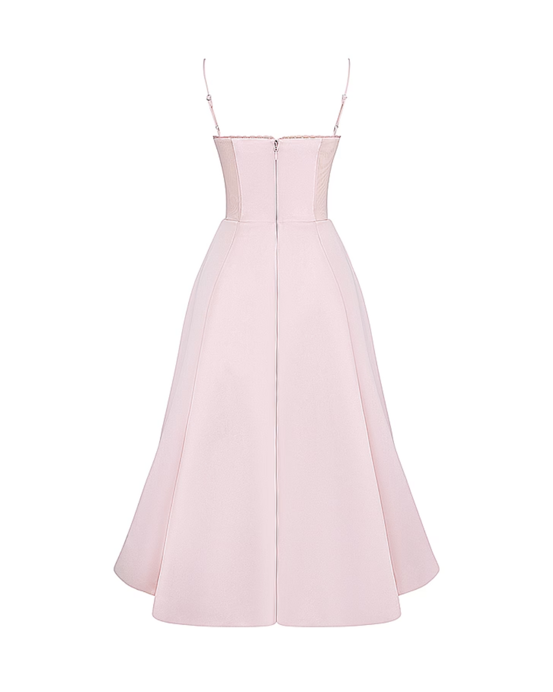 Ophira | Elegantes Korsett-Midi-Kleid für Damen mit Spaghettiträgern