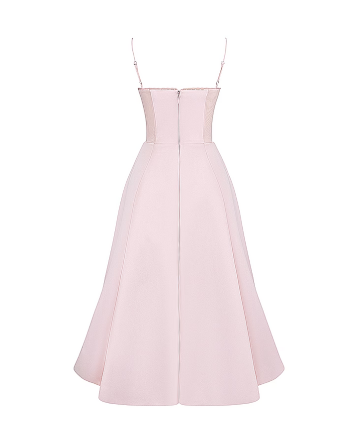 Ophira | Elegantes Korsett-Midi-Kleid für Damen mit Spaghettiträgern