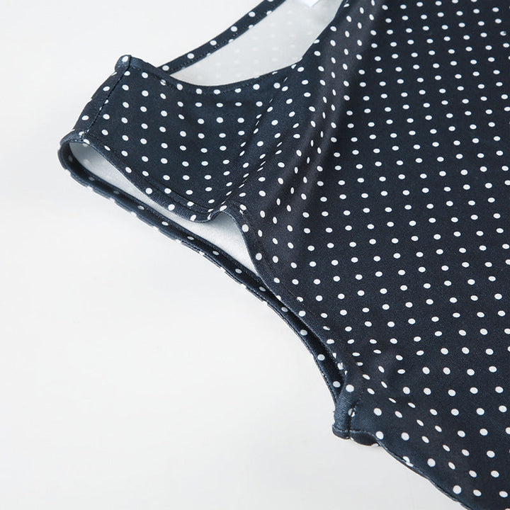 Jane | Gepunktetes Minikleid für Damen mit Rundhalsausschnitt